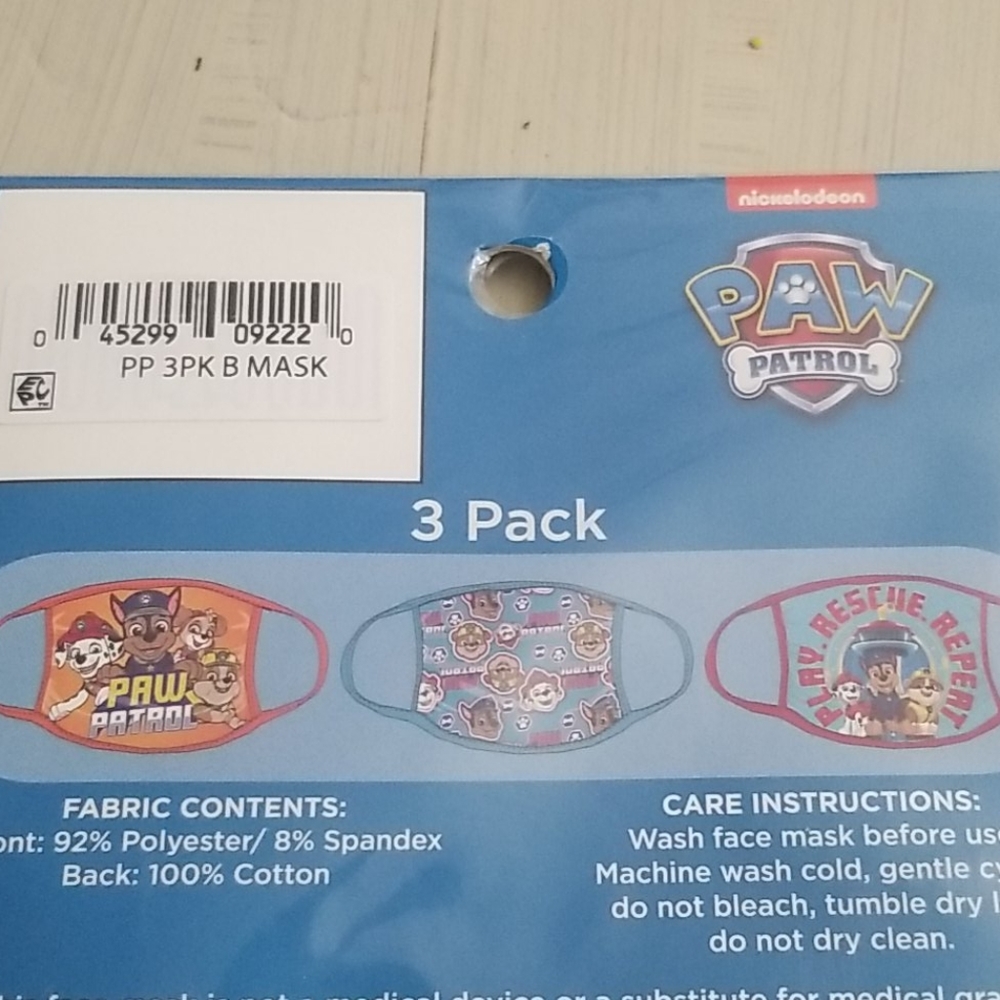 3 PAW PATROL CHILDREN'S FACE MASKS - Picture 4 of 9